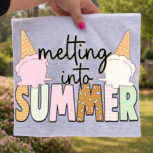 MELTING INTO SUMMER PNG DESIGN