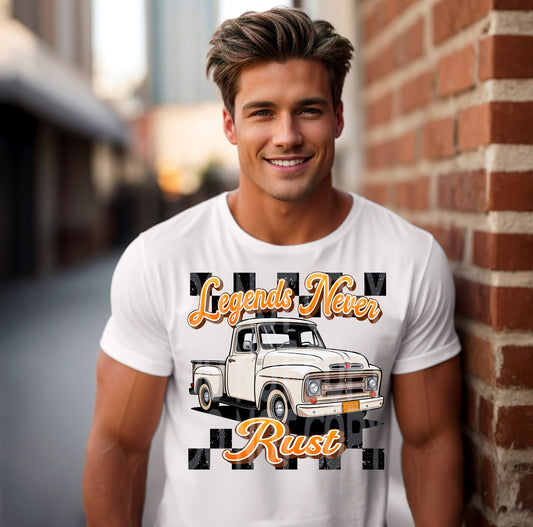 LEGENDS NEVER RUST PNG DESIGN
