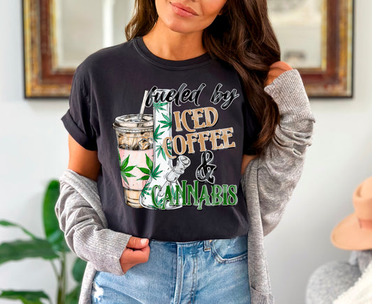 ICED COFFEE & CANNABIS PNG DESIGN