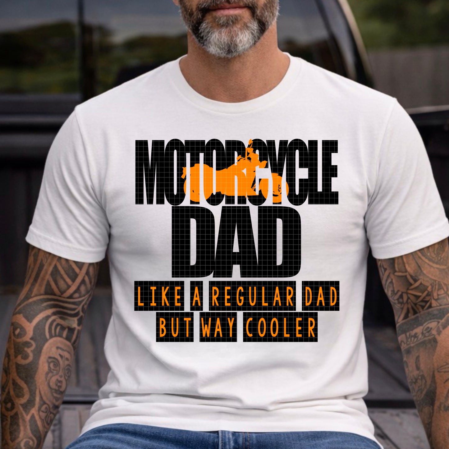 MOTORCYCLE DAD PNG DESIGN