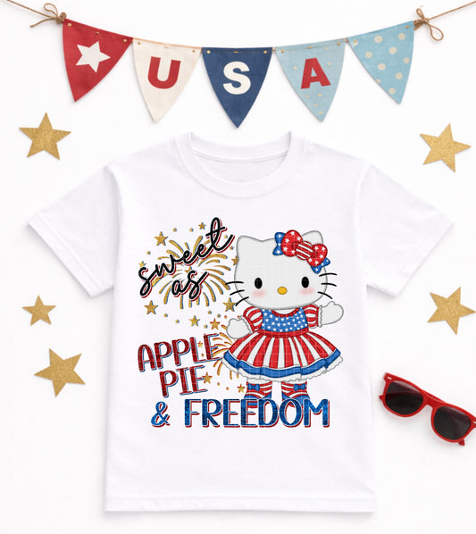 SWEET AS APPLE PIE & FREEDOM PNG DESIGN