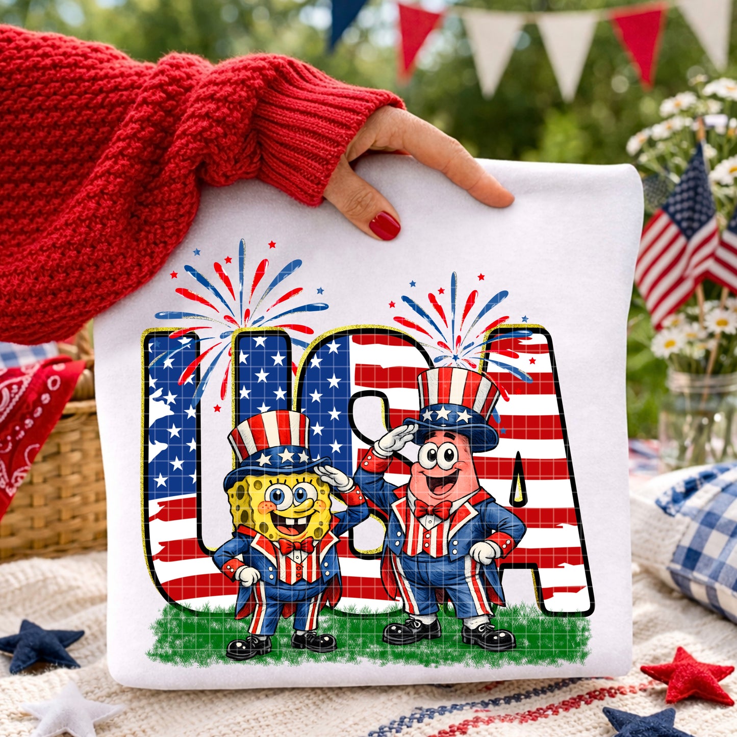 USA SPONGE & STAR PNG DESIGN