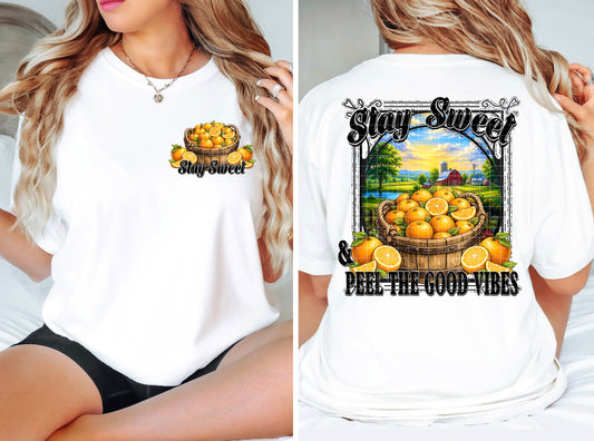 STAY SWEET ORANGES PNG DESIGN
