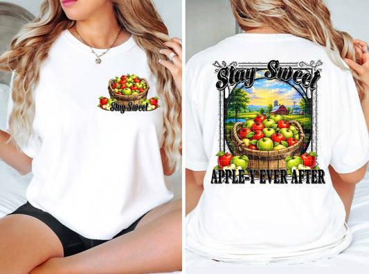 STAY SWEET APPLES PNG DESIGN