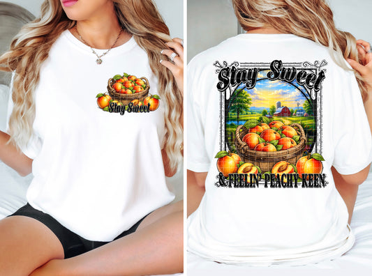 STAY SWEET PEACHES PNG DESIGN
