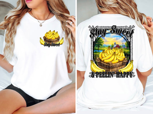 STAY SWEET BANANAS PNG DESIGN