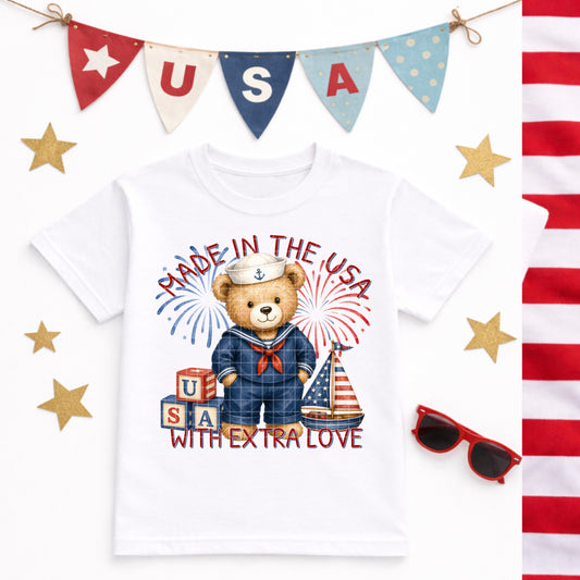 MADE IN THE USA BOY BEAR PNG DESIGN