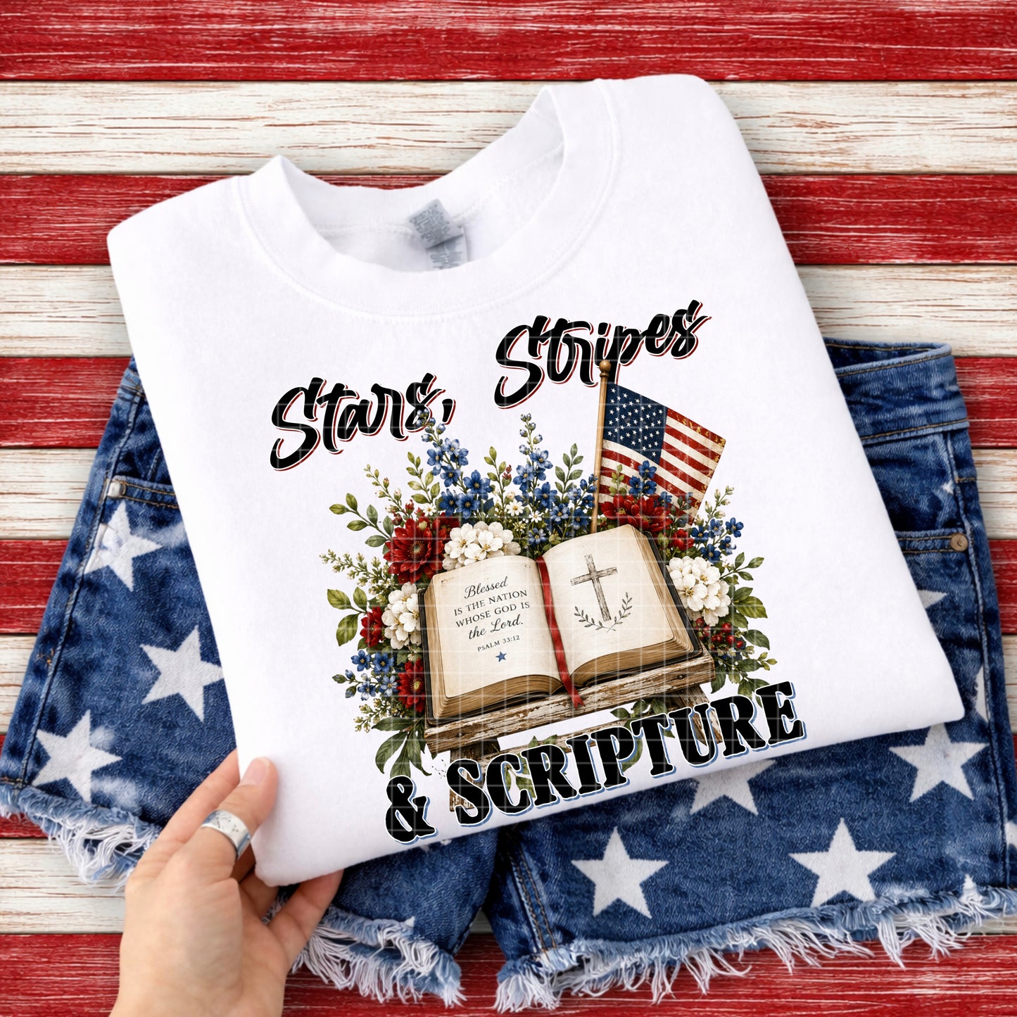 STARS STRIPES & SCRIPTURE PNG DESIGN