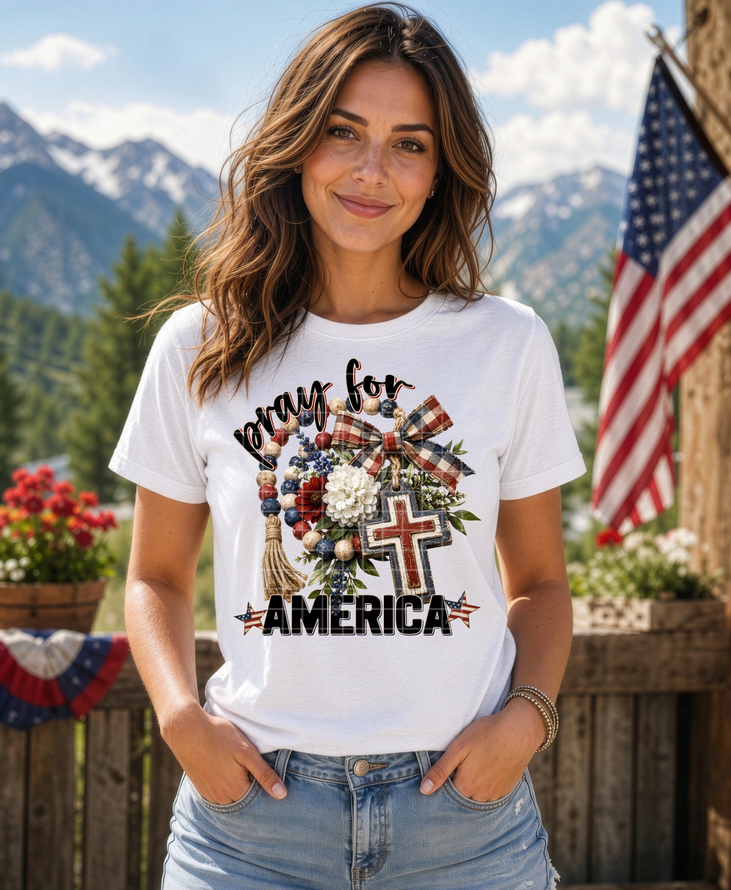 PRAY FOR AMERICA PNG DESIGN