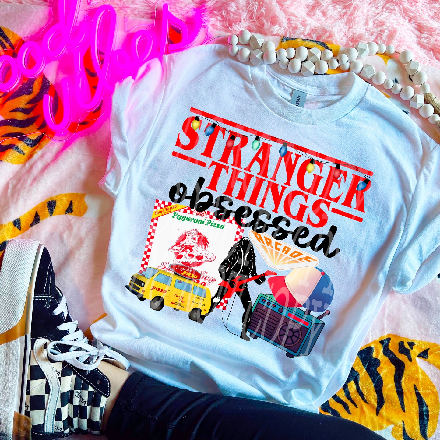STRANGER THINGS OBSESSED PNG DESIGN