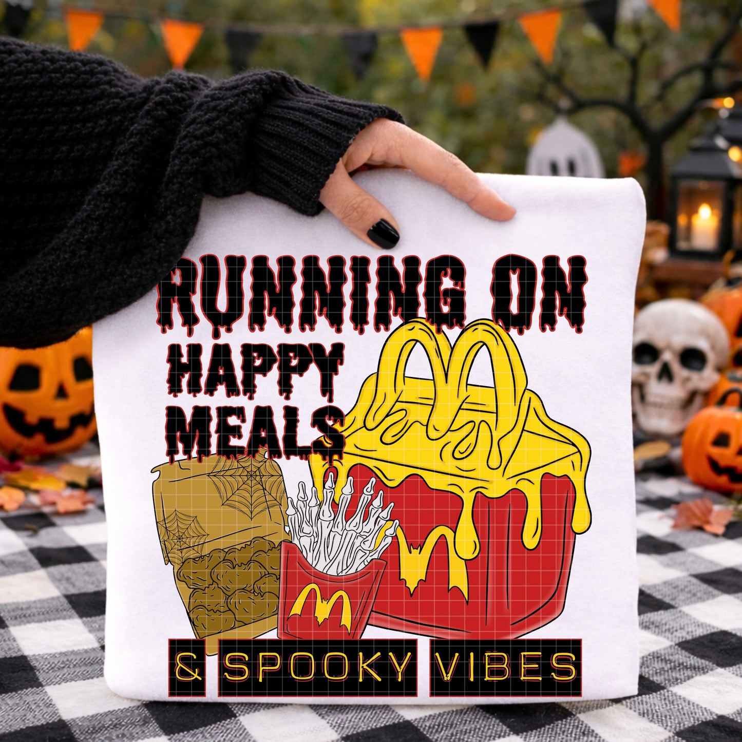 RUNNING ON HAPPY MEALS PNG DESIGN