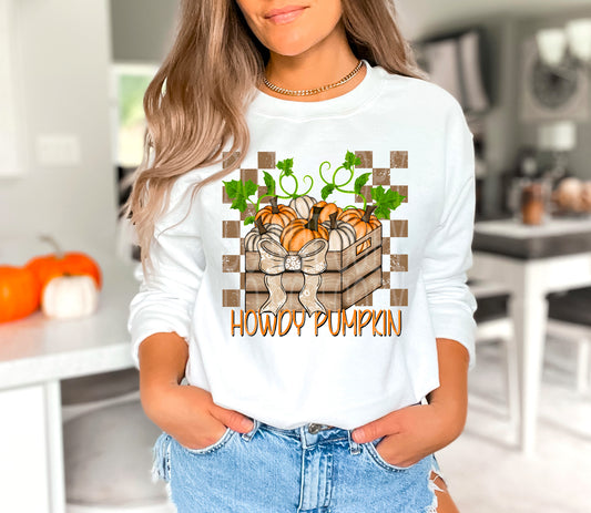 HOWDY PUMPKIN PNG DESIGN