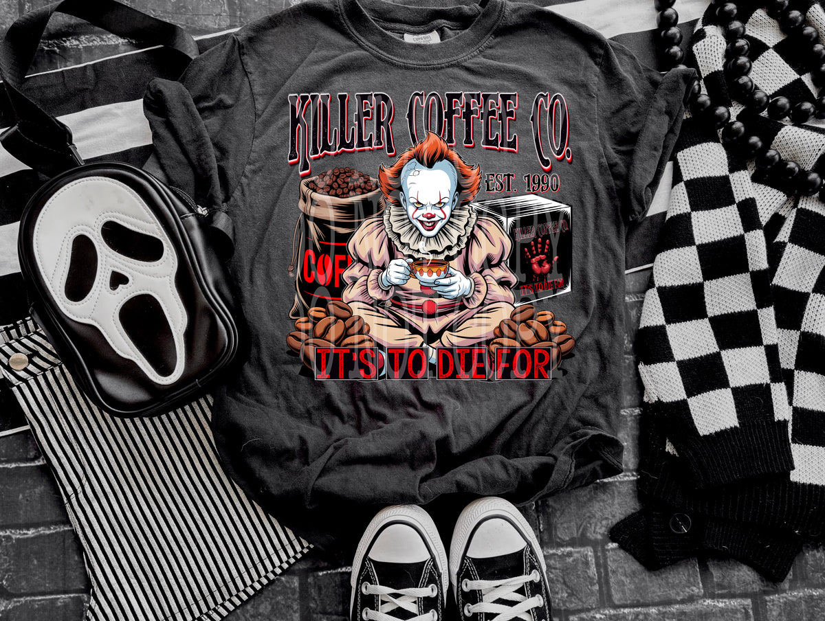 KILLER COFFEE CO PENNYWISE PNG DESIGN