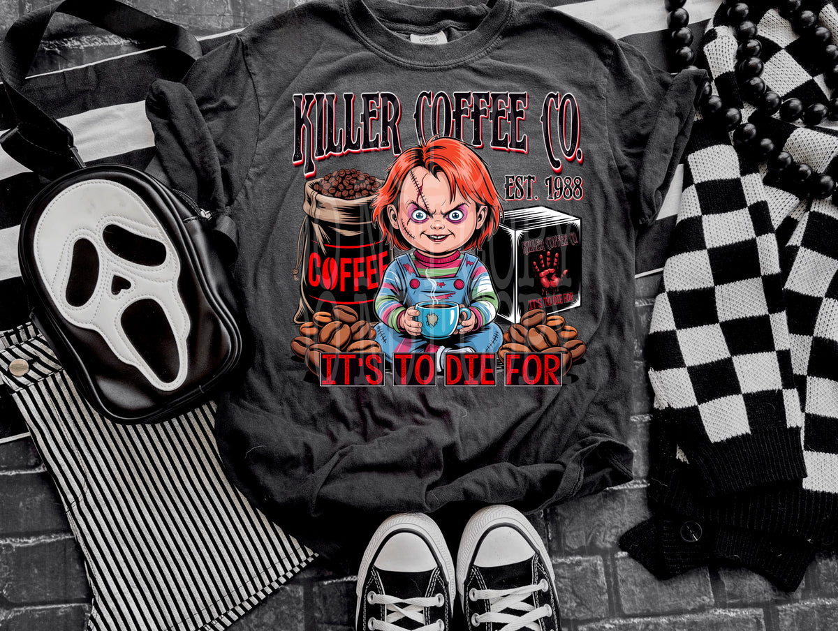 KILLER COFFEE CO CHUCKY PNG DESIGN