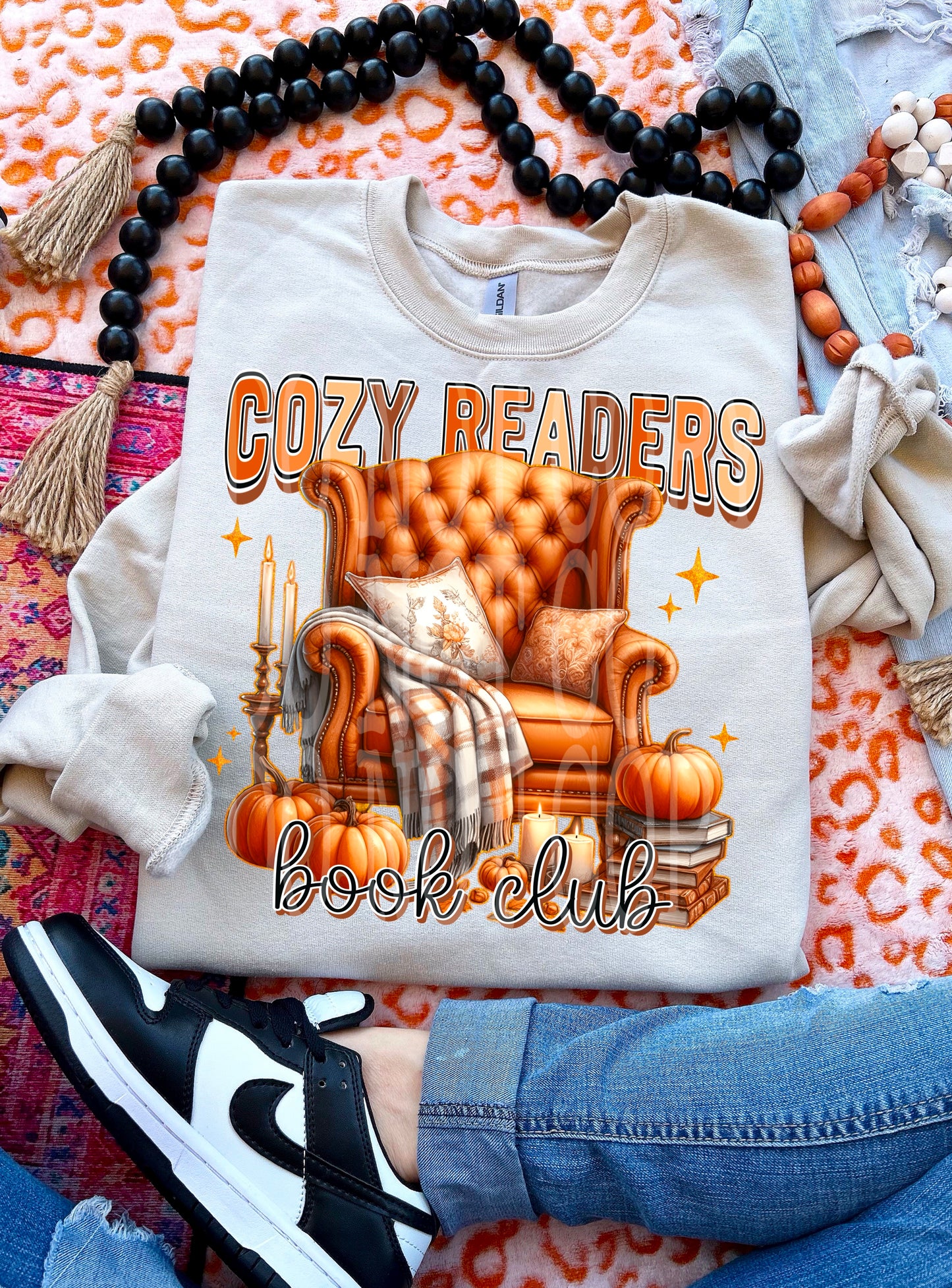 COZY READERS BOOK CLUB PNG DESIGN