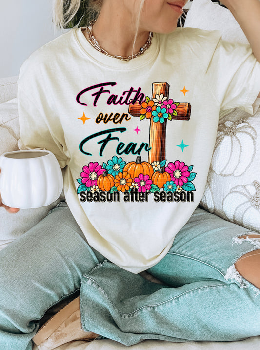 FAITH OVER FEAR IN EVERY SEASON PNG DESIGN