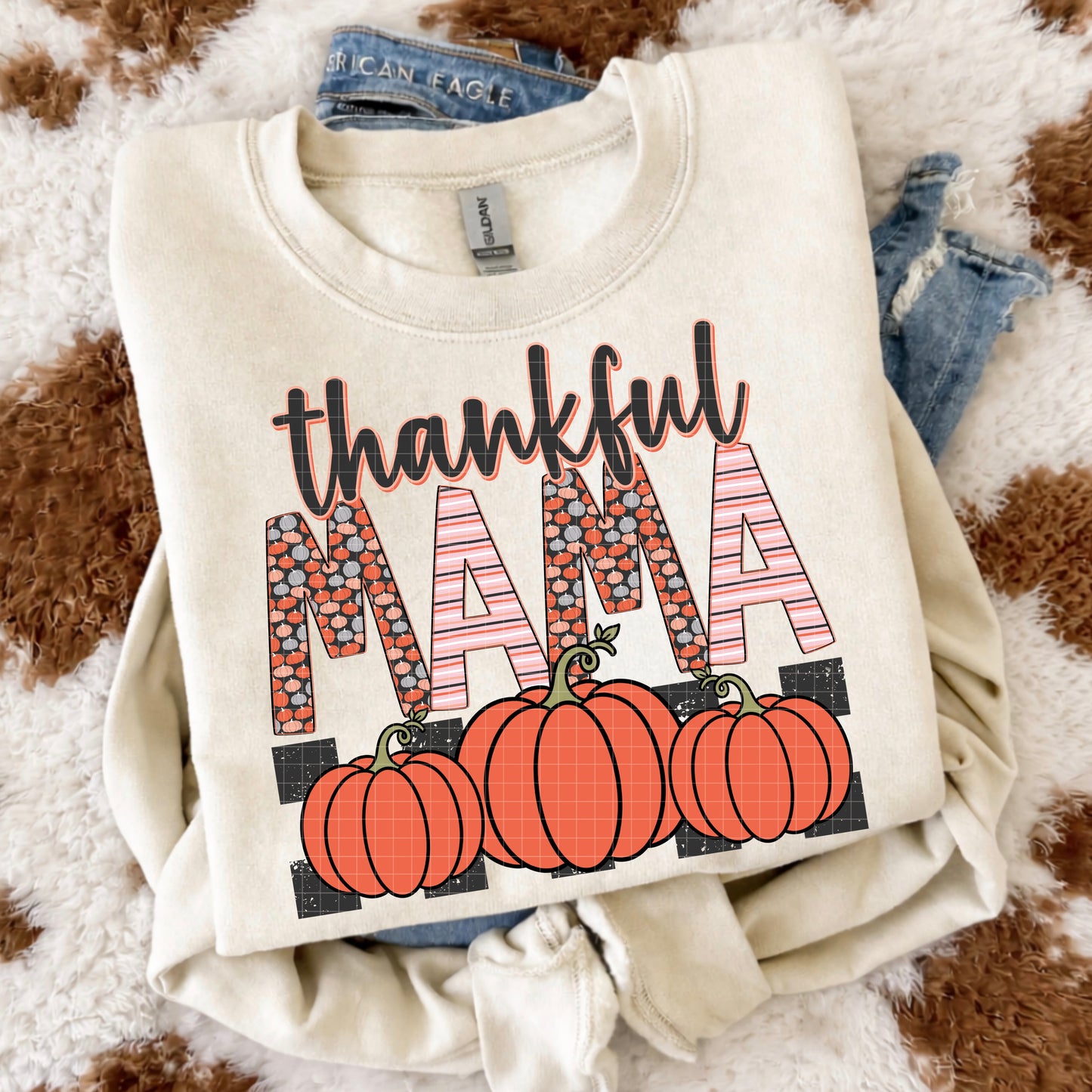 THANKFUL MAMA PNG DESIGN