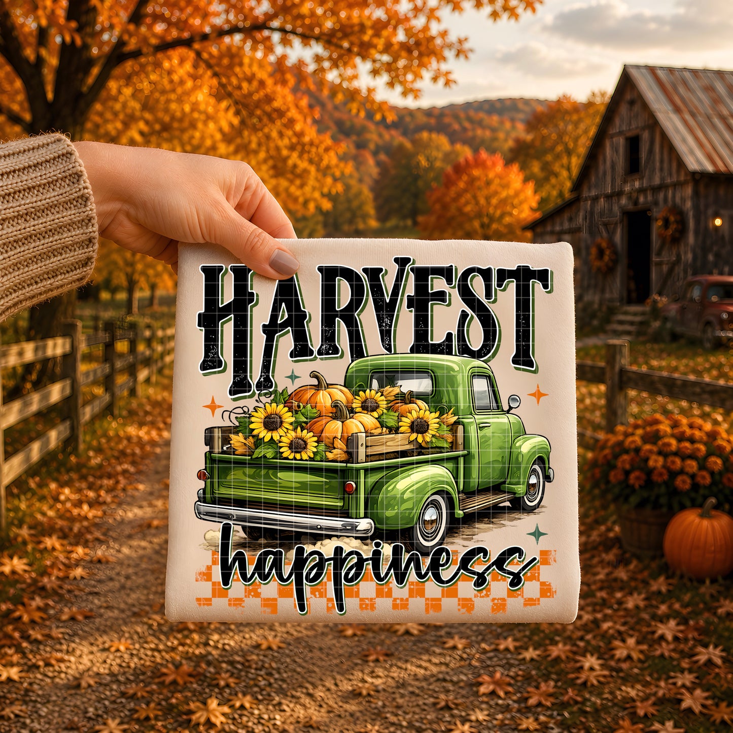 HARVEST HAPPINESS PNG DESIGN