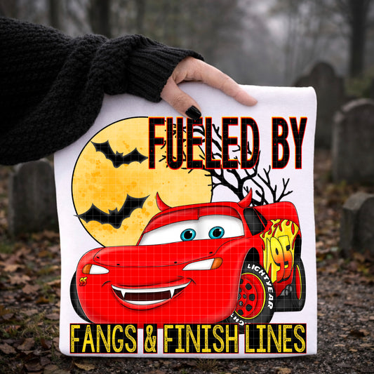 FUELED BY FANGS & FINISH LINES PNG DESIGN