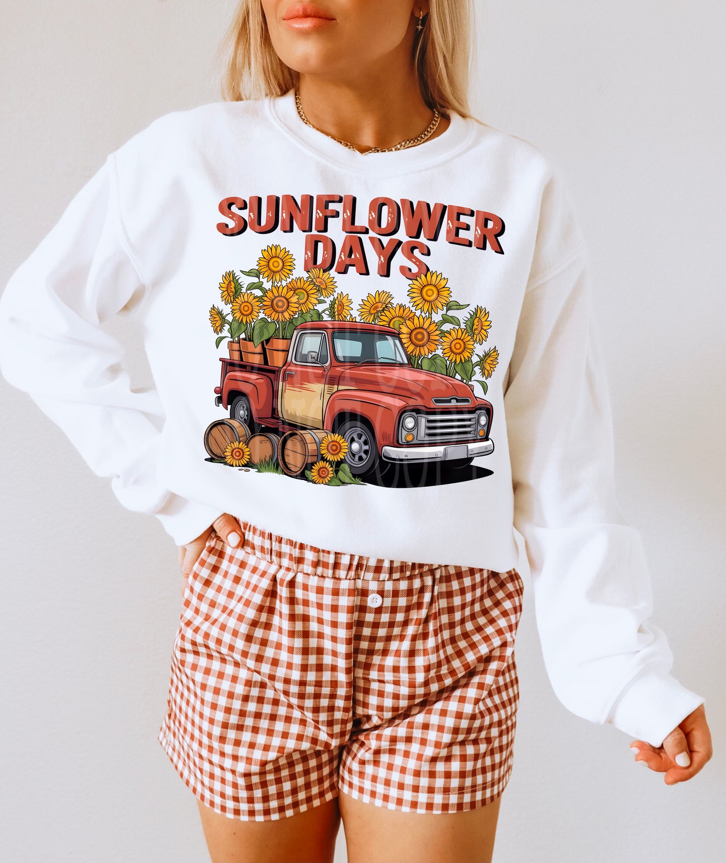 SUNFLOWER DAYS TRUCK PNG DESIGN