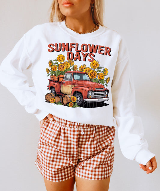 SUNFLOWER DAYS TRUCK PNG DESIGN