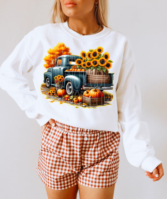 SUNFLOWER TRUCK PNG DESIGN