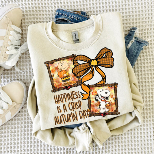 HAPPINESS IS A CRISP AUTUMN DAY PNG DESIGN