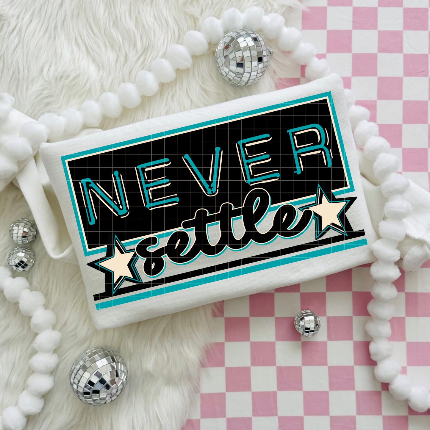 NEVER SETTLE PNG DESIGN