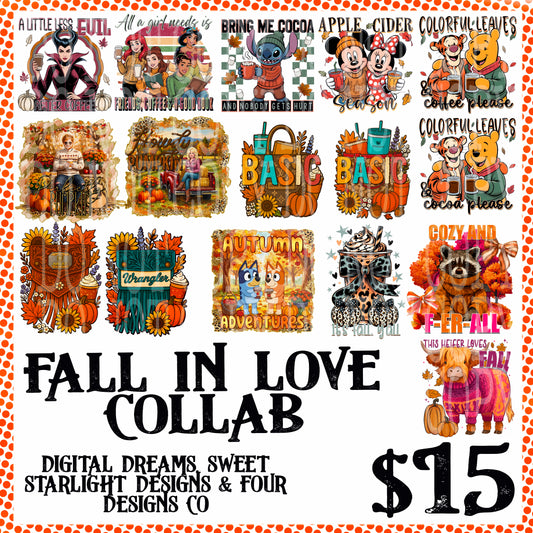 FALL IN LOVE COLLAB W/ SWEET STARLIGHT DESIGNS & FOUR DESIGNS CO