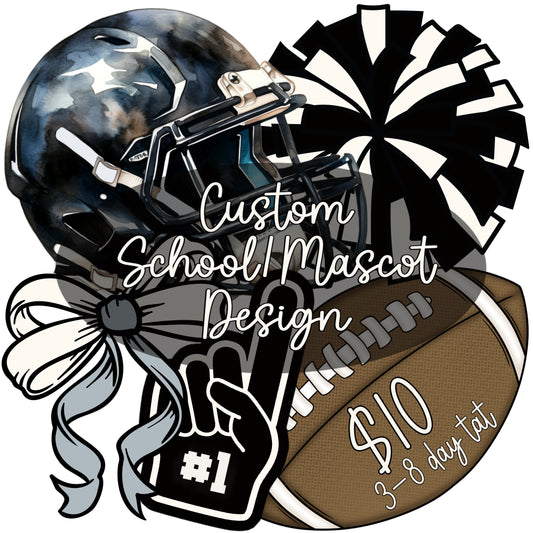 ✨️CUSTOM✨️ COQUETTE BOW SCHOOL/MASCOT PNG DESIGN