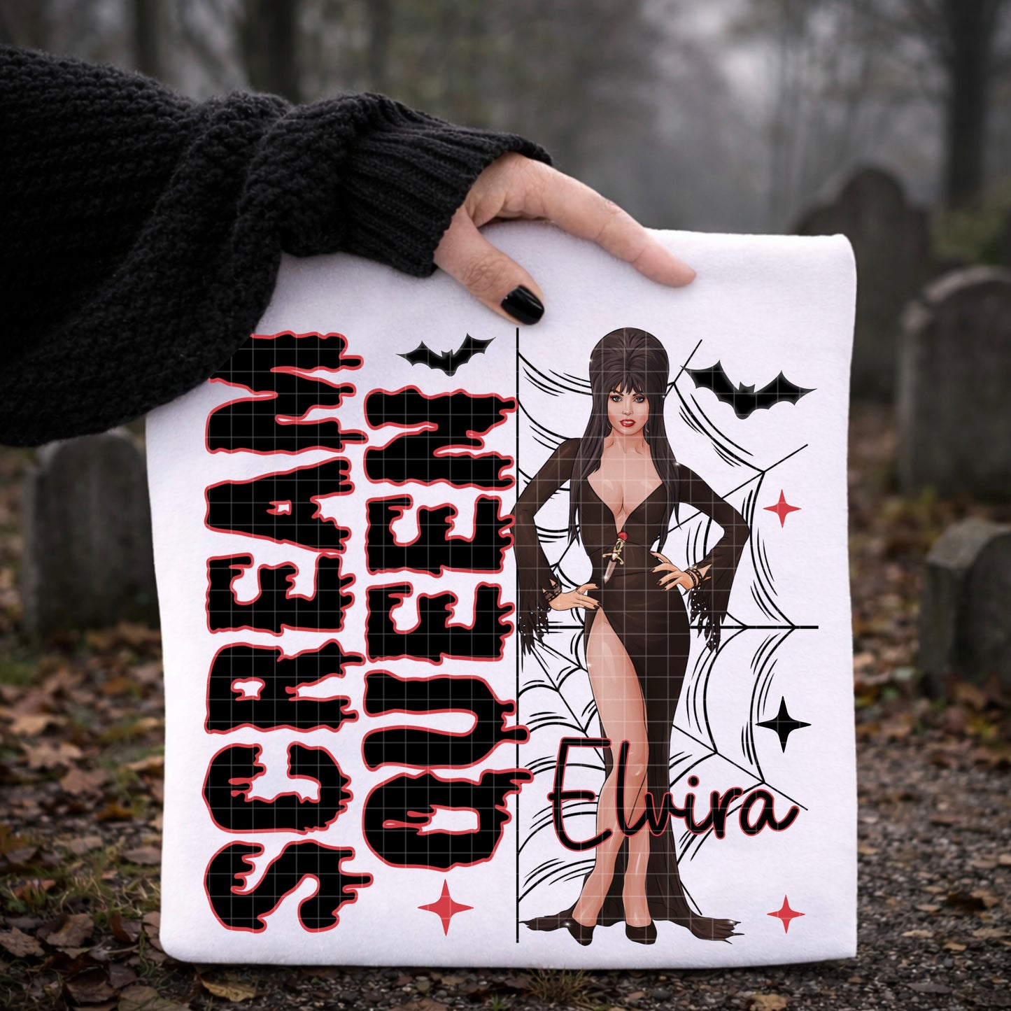 SCREAM QUEEN E PNG DESIGN