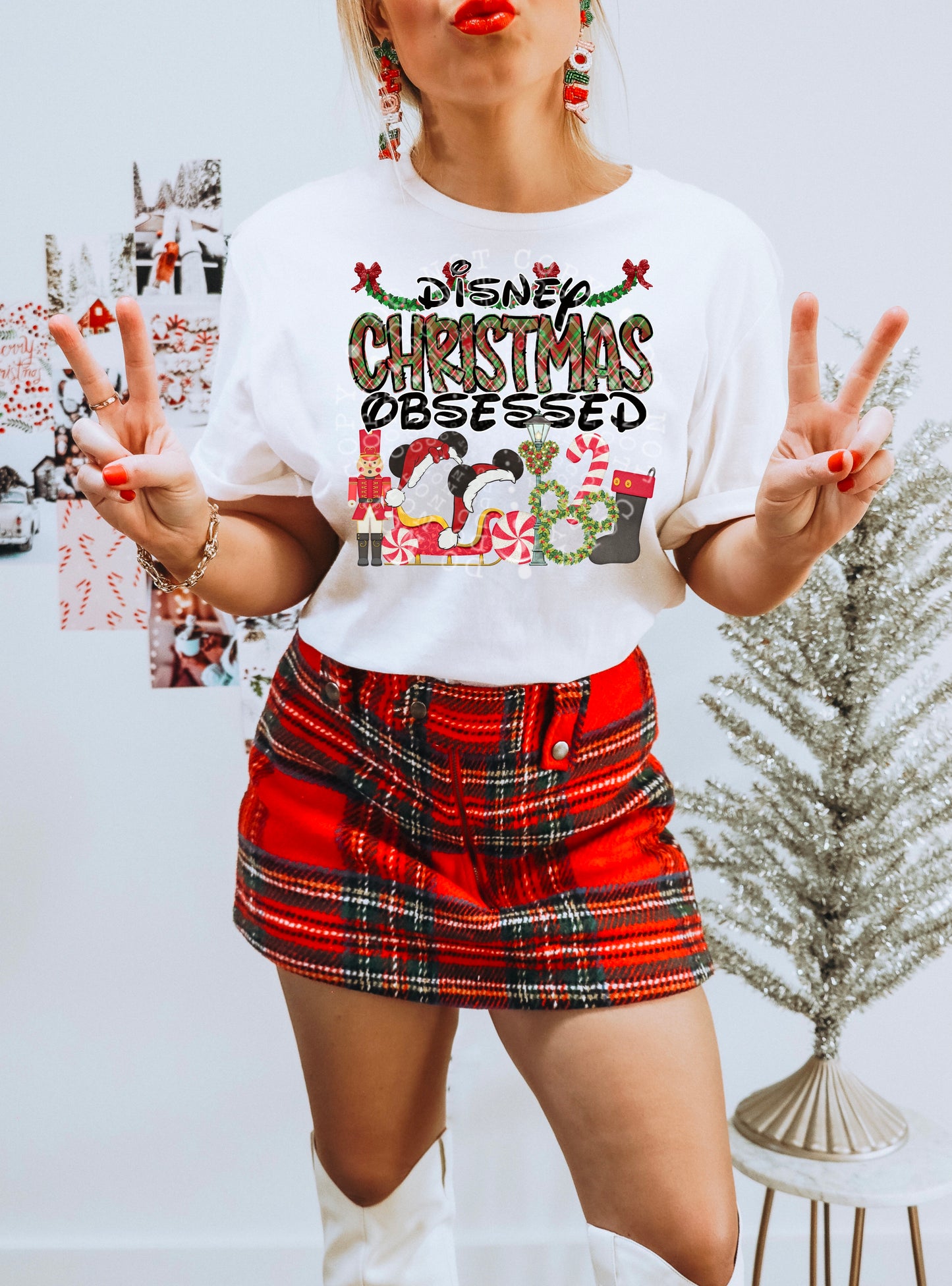 MOUSE CHRISTMAS OBSESSED PNG DESIGN