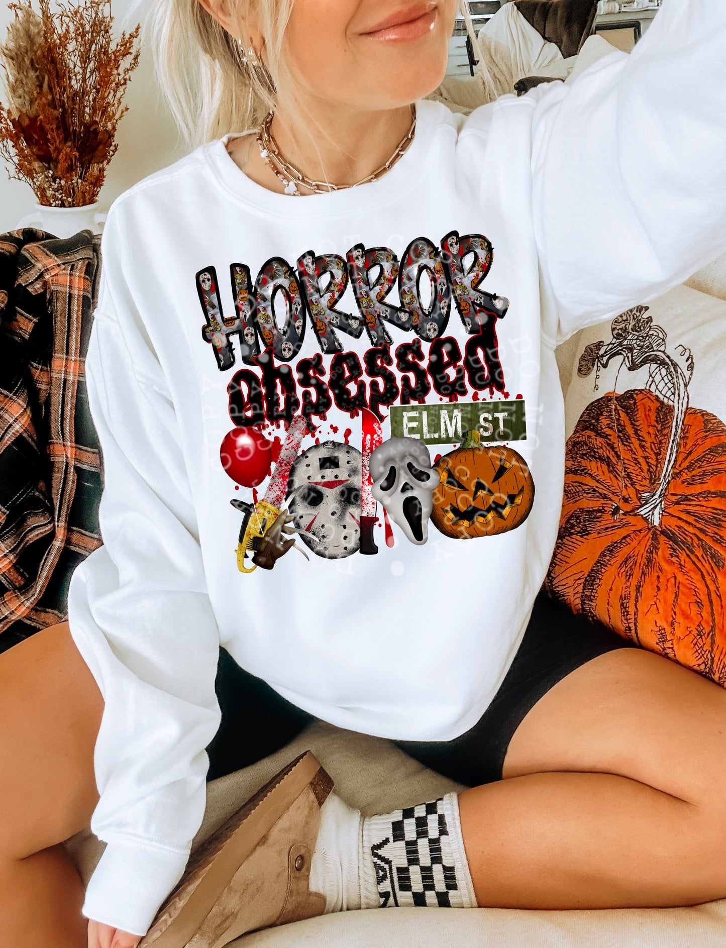 HORROR OBSESSED PNG DESIGN