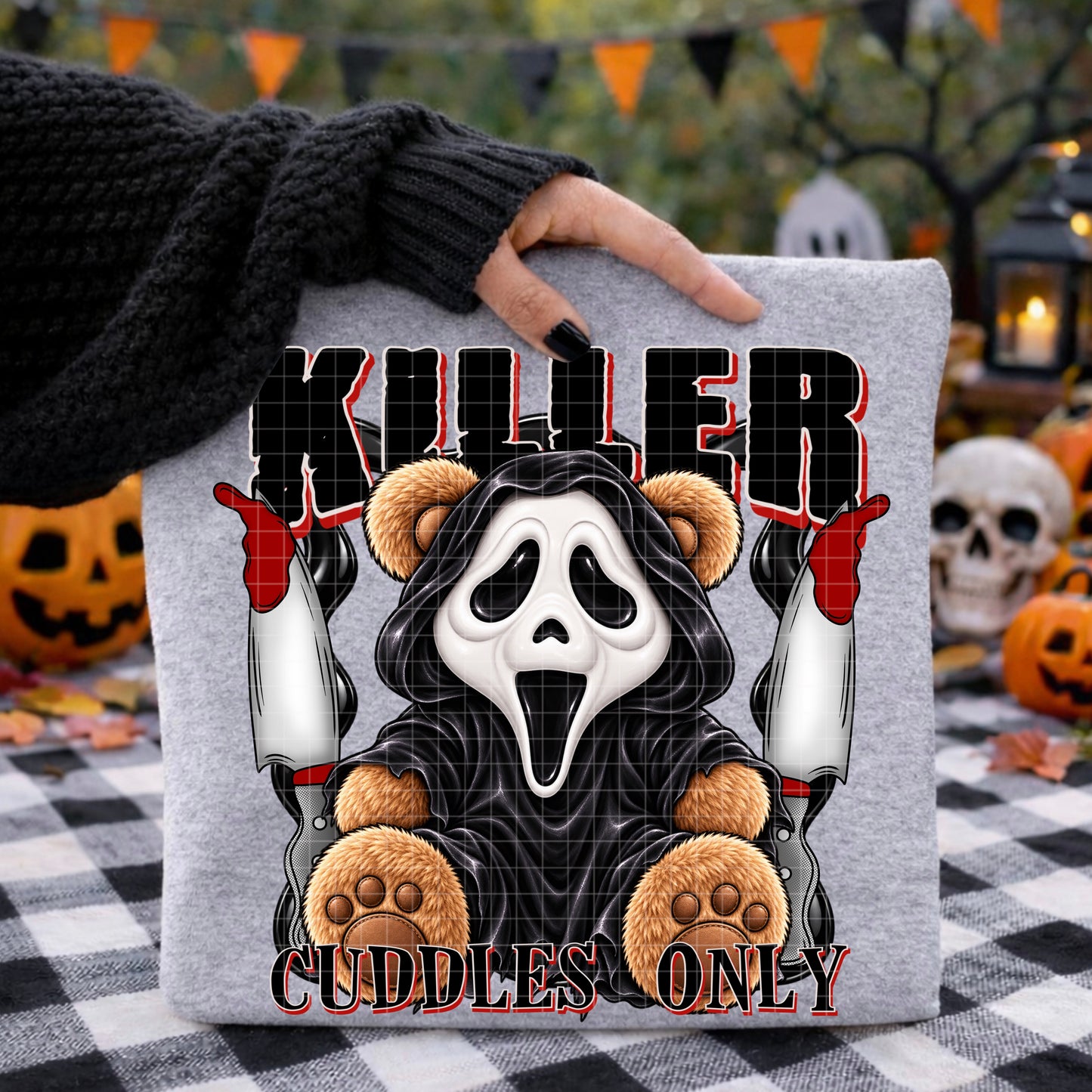 KILLER CUDDLES GHOST PNG DESIGN