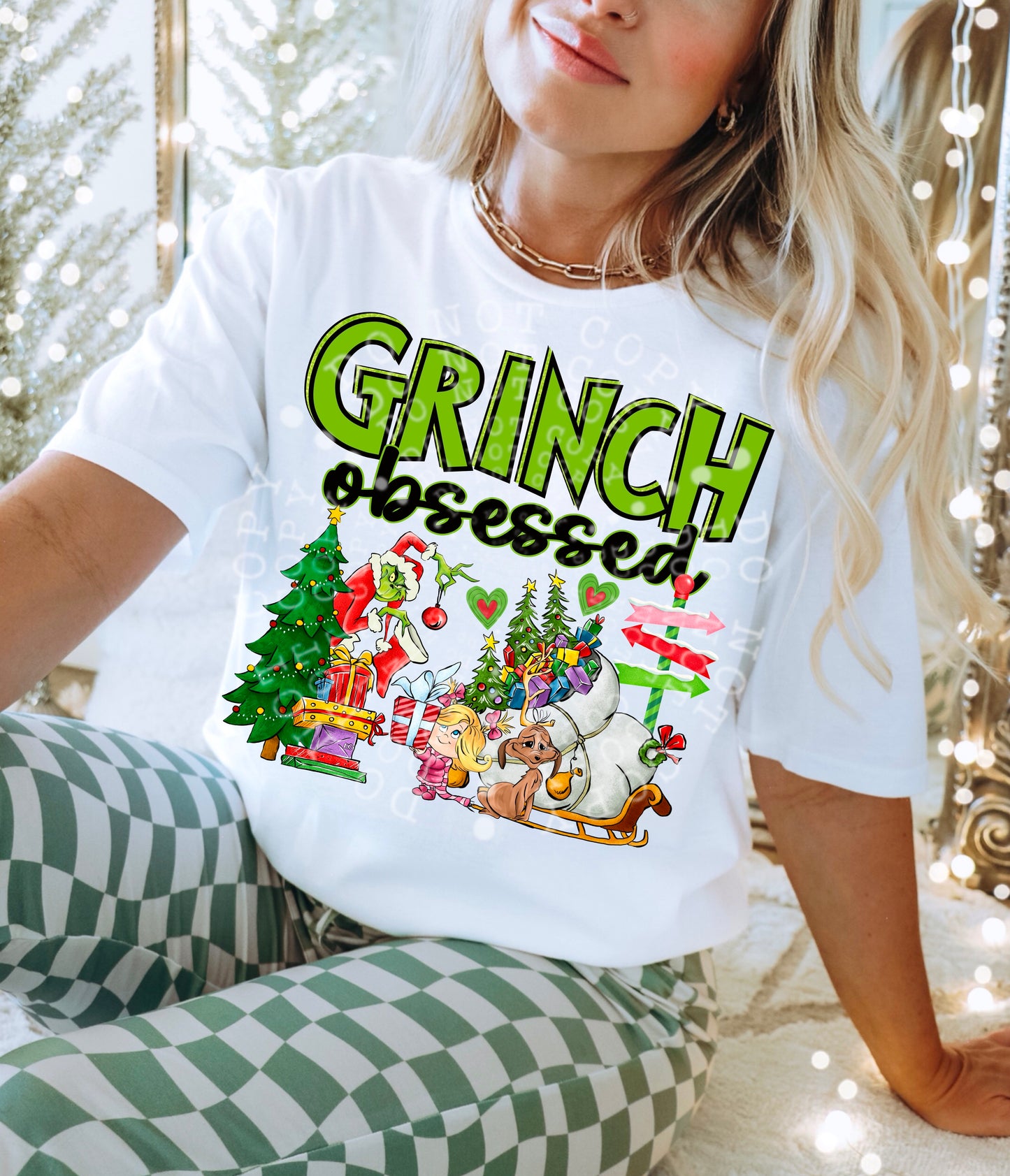 GREEN OBSESSED PNG DESIGN