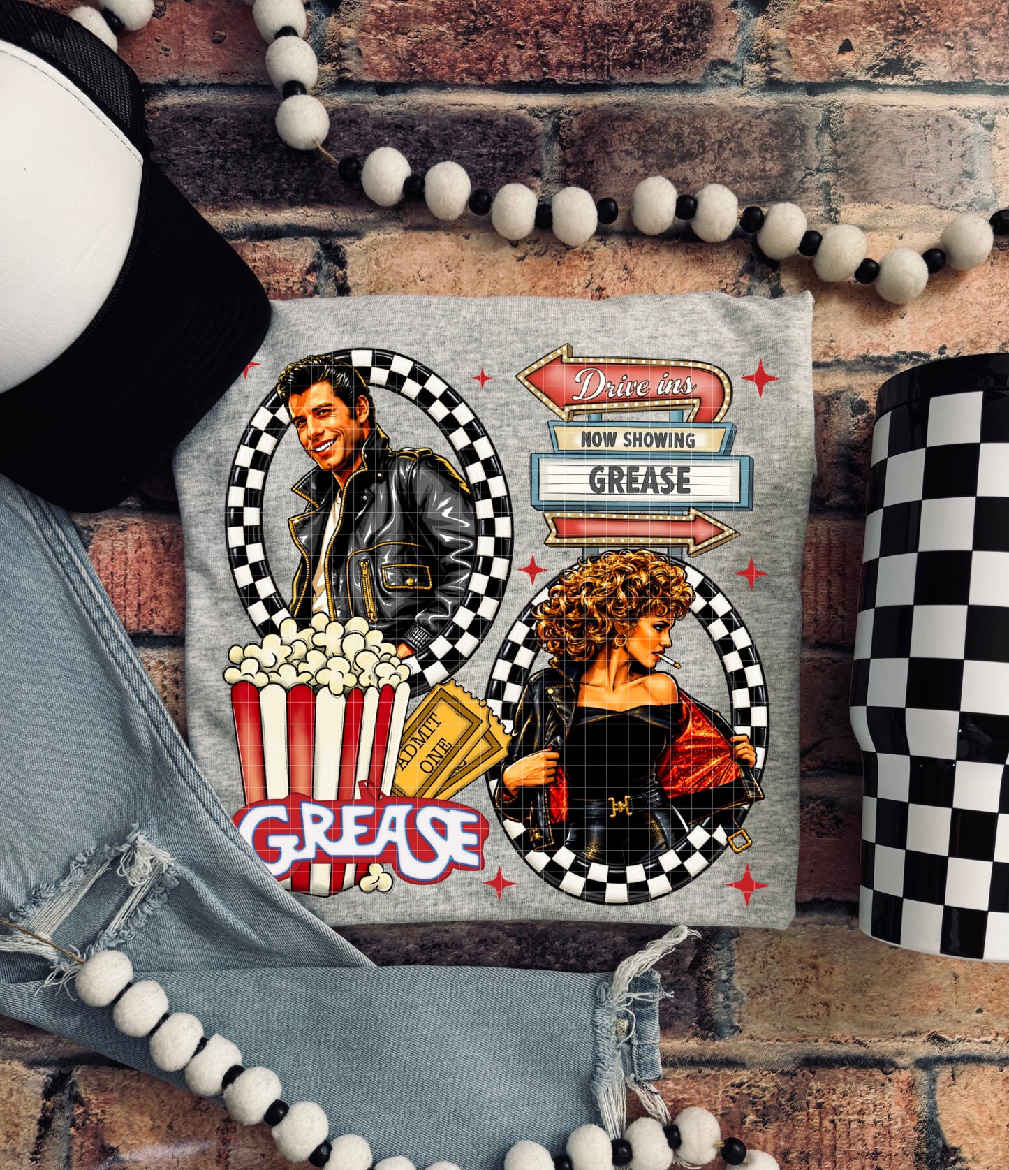 GREASE COLLAGE PNG DESIGN