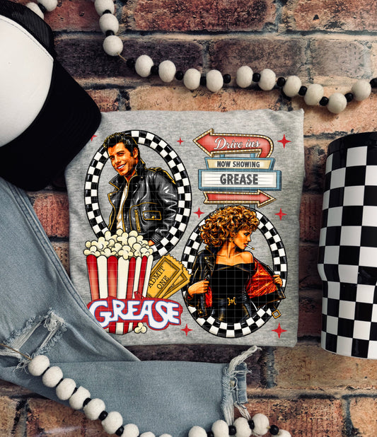 GREASE COLLAGE PNG DESIGN