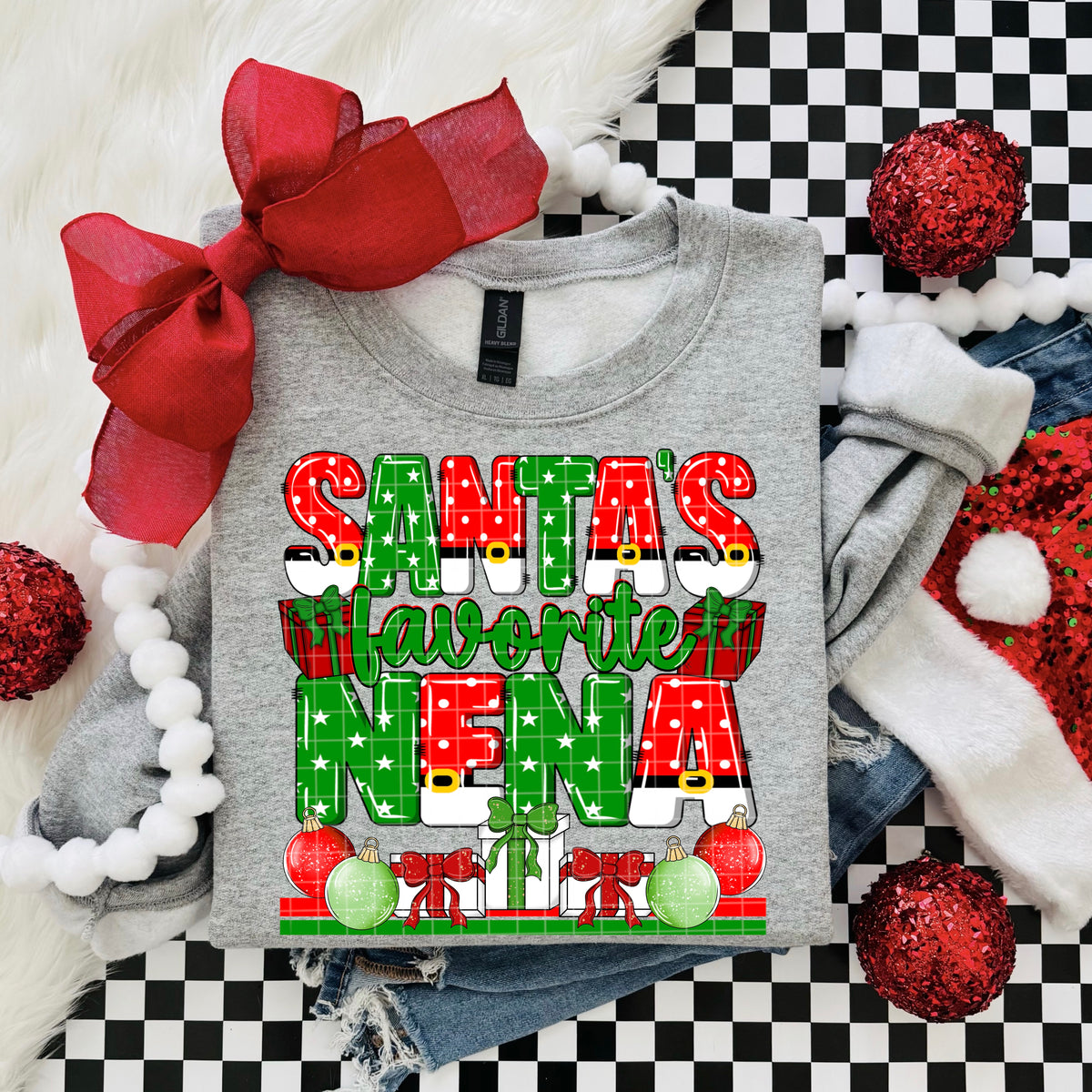 SANTA'S FAVORITE NENA PNG DESIGN