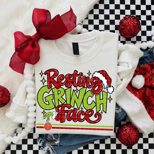 RESTING GROUCH FACE PNG DESIGN