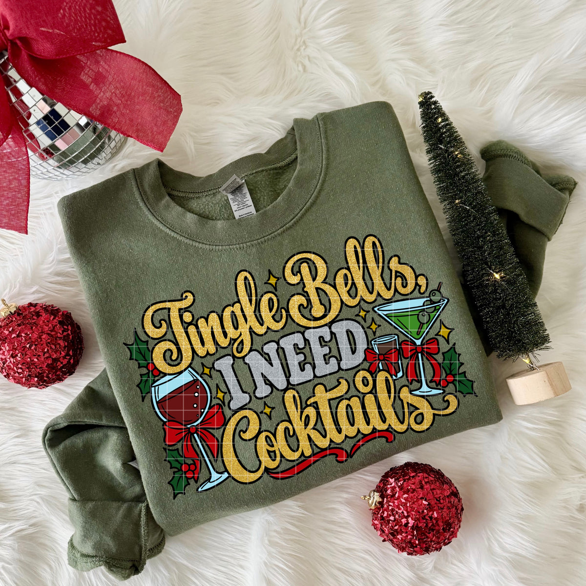 JINGLE BELLS I NEED COCKTAILS PNG DESIGN