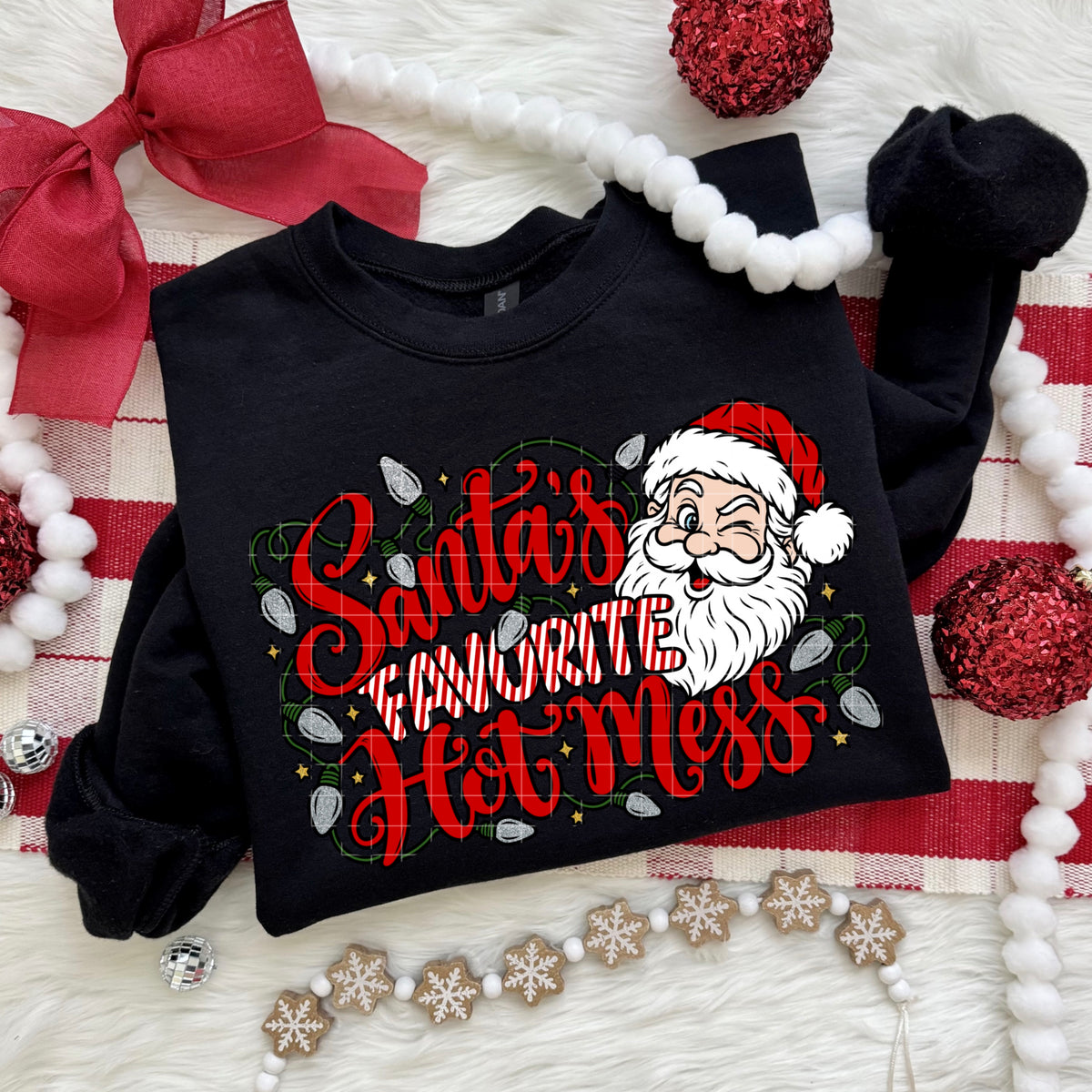 SANTA'S FAVORITE HOT MESS PNG DESIGN