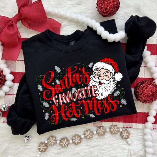 SANTA'S FAVORITE HOT MESS PNG DESIGN