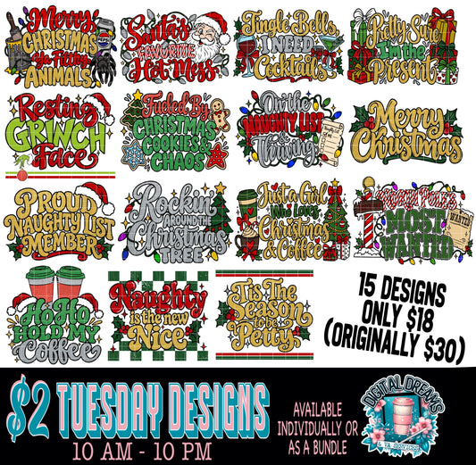 ALL I WANT FOR CHRISTMAS IS $2 DESIGNS BUNDLE