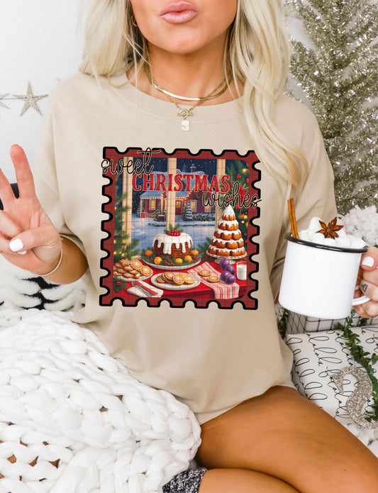 SWEET CHRISTMAS WISHES STAMP PNG DESIGN