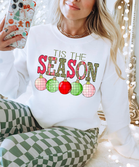 TIS THE SEASON ORNAMENTS PNG DESIGN