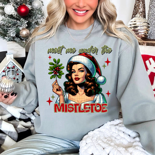 MEET ME UNDER THE MISTLETOE PNG DESIGN