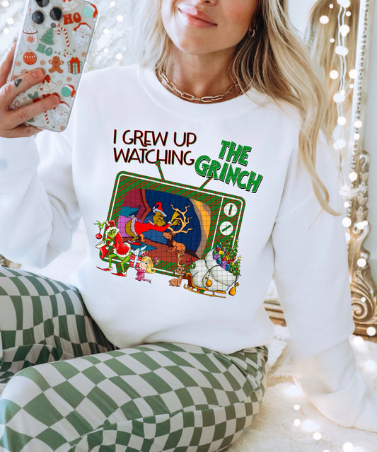 I GREW UP WATCHING GRINCH PNG DESIGN