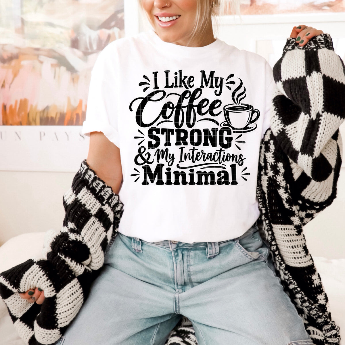 I LIKE MY COFFEE STRONG PNG DESIGN