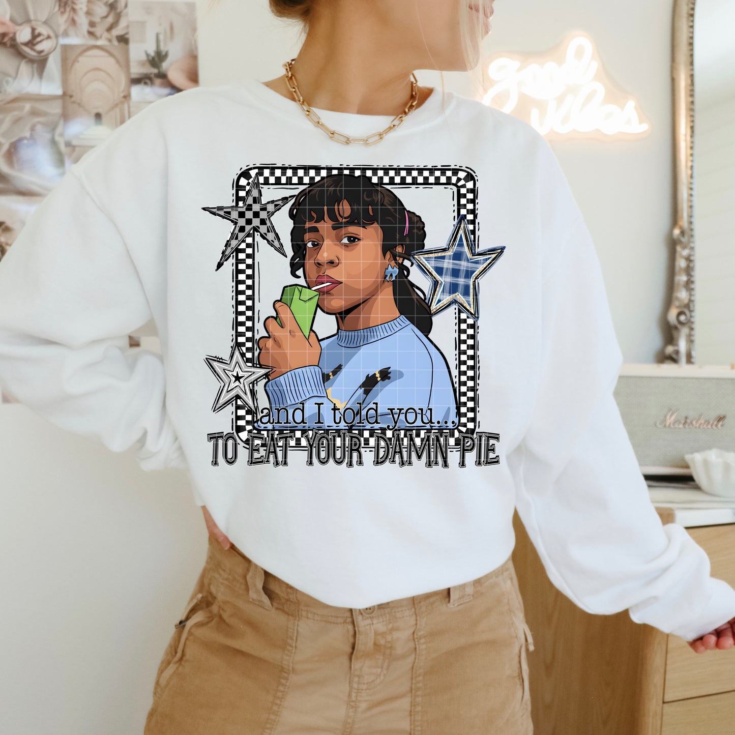 EAT YOUR DAMN PIE PNG DESIGN