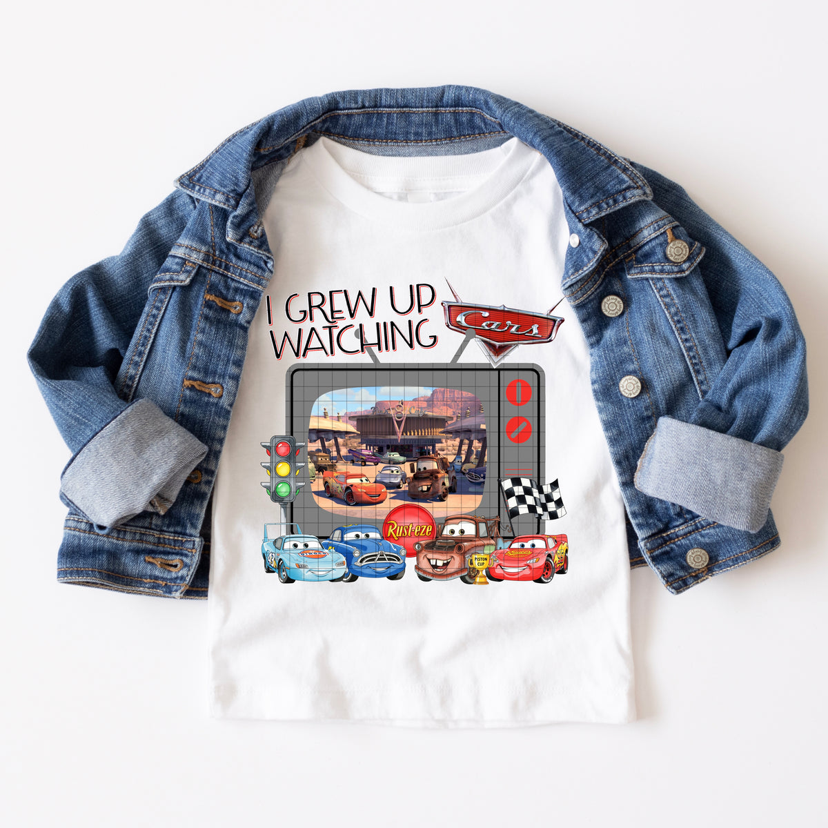 I GREW UP WATCHING CARS PNG DESIGN